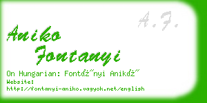 aniko fontanyi business card